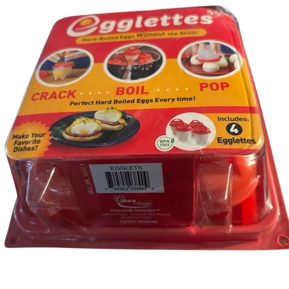 Egglettes Hard Boiled Eggs Without The Shell Pack Of 4 *New*